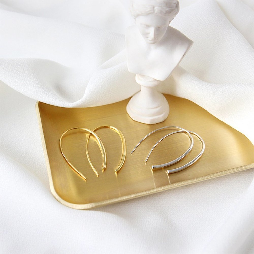GOLD ear threader earrings - Picture 4 of 7